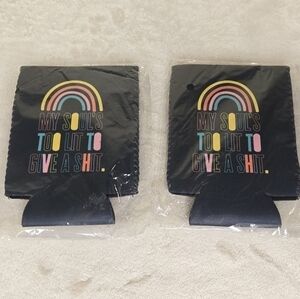 (2) MY SOUL'S TOO LIT TO GIVE A SH*T Rainbow Can Sleeve Covers Set